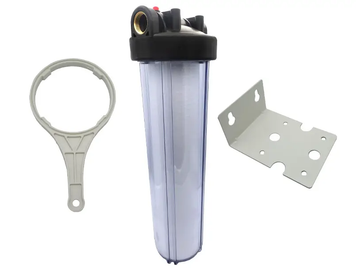 Колба фільтр Tiger Filtration 1", прозора, пластик + кріплення, ключ, картридж (F20BB-04) F20BB фото