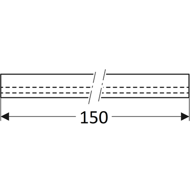 Профиль-коллектор Geberit для внутристенного трапа для душевой системы, L150 см (154.341.FW.1) 154.341.FW.1 фото