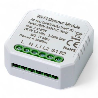 Умный выключатель - регулятор Tervix Pro Line WiFi Dimmer (2 клавиши) (436421) 436421 фото