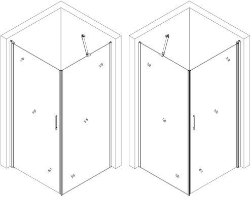 Душова кабіна BRAVO LYNA N90T БЕЗ піддона (000020453) 000020453 фото