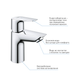 Смеситель для раковины GROHE QuickFix StartEdge S-Size, Хром (23900001) 23900001 фото 3