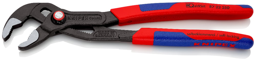 Клещи переставные 250 мм, &Oslash; 50, KNIPEX Cobra Quick Set (87 22 250) 8722250 фото