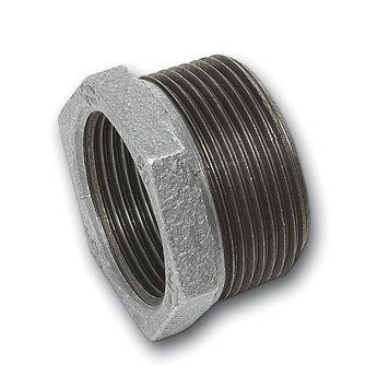 Ниппель редукционный 1" x 1/4" НВ чугун оцинкованный Sanha (9241114V) 9241114V фото