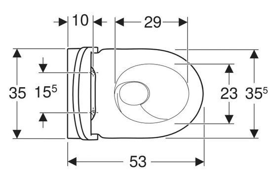 Подвесной унитаз Geberit Acanto, закрытая форма, TurboFlush, с сиденьем с крышкой Белый (502.774.00.1) 502.774.00.1 фото