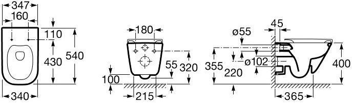 Унитаз подвесной Roca GAP Rimless с сиденьем (A34H47C000) A34H47C000 фото