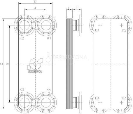 Теплообмінник LE400-40L-2S-DN100.SS Hexonic (Secespol) (0213-0187) 0213-0187 фото