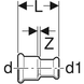 Муфта d=54x42 Geberit Mapress (22025) 22025 фото 3