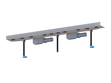 Душовий канал Hutterer & Lechner HL50W DN 50, L=2100 мм, до стінки Сірий (HL50W.0/210) HL50W.0/210 фото