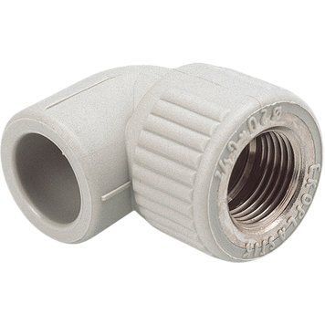 Угольник 90 &deg; Wavin Ekoplastik с металлической внутренней резьбой - 20мм, Rp - 3/4 (SKOI02025X) SKOI02025X фото