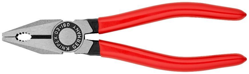 Плоскогубці 180 мм, &Oslash; 12 мм, комбіновані, KNIPEX (03 01 180) 03 01 180 фото
