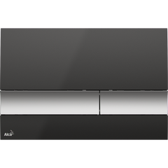 Кнопка керування ALCAPLAST M1728-2, чорна/хром-мат M1728-2 фото