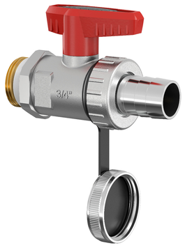 Дренажний кран 1/2"З х 3/4"З DN15 Simplex KFE-KH-D SV зі штуцером під шланг (F10638) F10638 фото
