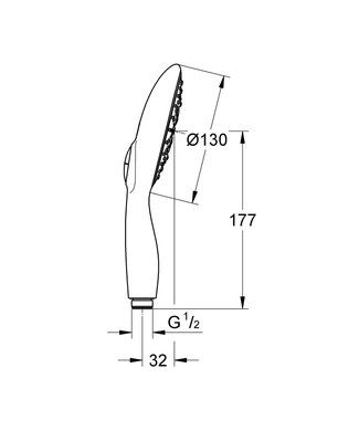 Ручной душ GROHE Vitalio Rain, 4 режимы струи, серый (26107000) 26107000 фото
