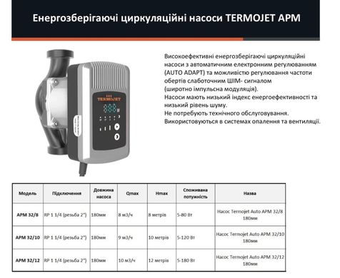 Циркуляционный энергосберегающий насос Termojet APM 32/100 180 мм APM 32-100x180 фото