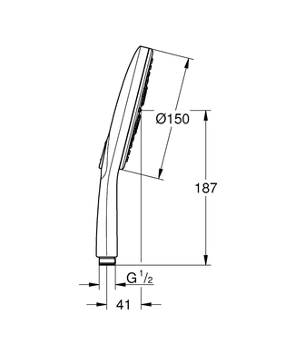 Ручной душ GROHE Vitalio SmartActive, 3 режимы струи, белый (26597000) 26597000 фото