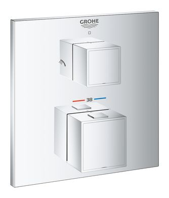 Термостатический смеситель для душа Grohe Grohtherm Cube на 2 выхода со встроенным переключателем 24154000 фото