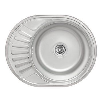 Кухонная мойка Lidz 5745 0,8 мм Micro Decor Сталь (LIDZ5745MDEC) LIDZ5745MDEC08 фото