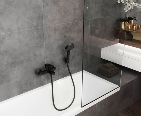 Набір змішувачів для ванни VERNIS BLEND HANSGROHE чорний мат, Чорний (71551222) 71551222 фото