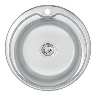 Кухонна мийка Lidz 510-D 0,8 мм Satin (LIDZ510DSAT) LIDZ510DSAT08 фото