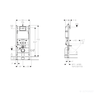 Комплект інсталяції Geberit Duofix Delta 2 в 1: з унітазом Qtap Scorpio Ultra Quiet (458.126.00.1+QT1433053EUQ) 458.126.00.1+QT1433053EUQ фото