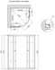 Душевая кабина Latwa SC90x90.SAT.HIGH.FR полукруглая, для выс. поддона, высота 160 см, стекло Frost 4 мм, без поддона Lidz (LLSC9090SATHIGHFR2) LLSC9090SATHIGHFR2 фото 2