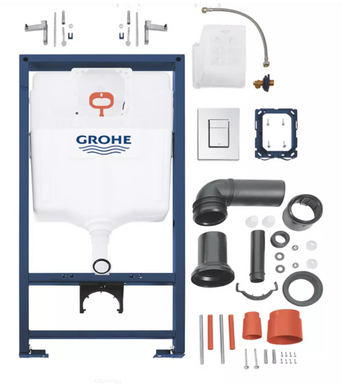 Комплект инсталляции Grohe Rapid SL 4 в 1: с кнопкой, с креплением, с унитазом Koller Pool Round Smart Rimless Tornado 3.0 (38772001+RN-0490-RQ3) 38772001+RN-0490-RQ3 фото