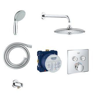 Скрытая душевая система с термостатом Grohe Grohtherm SmartControl, хром (34614SC1) 34614SC1 фото