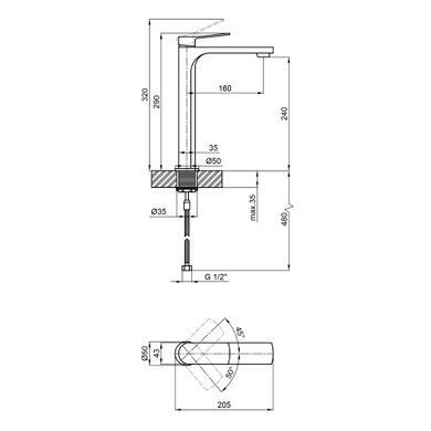 Змішувач для раковини Qtap Slavonice, Хром (SD00042906) SD00042906 фото