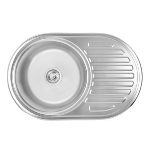 Кухонна мийка Lidz 7750 0,8 мм Satin (LIDZ7750SAT) LIDZ7750SAT08 фото