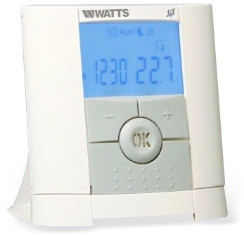 Кімнатний радіотермостат WATTS BT-DP02-RF c ЖК - дисплеєм для різних систем опалення, програмований (10036878) 10036878 фото