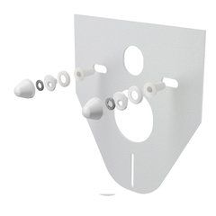 Звукоизоляционная плита ALCAPLAST для подвесного унитаза и для биде с принадлежностями и колпачками (белыми) M910 M910 фото