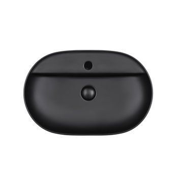 Раковина-чаша Qtap Scorpio 610x400x120 Matt black з донним клапаном Чорний (QT142203MBMB) QT142203MBMB фото
