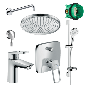 Прихована душова система Hansgrohe Logis Loop, хром (1122019) 1122019 фото