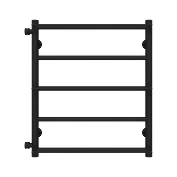 Полотенцесушитель водяной Ladder П5 500х600 Deffi нержавеющая сталь (Черный, Боковое левое подключение) (C.LK.60.50.5.B.B)  C.LK.60.50.5.B.B фото