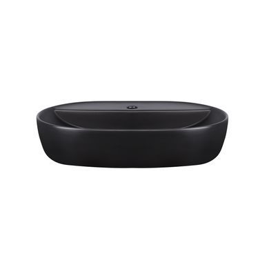 Раковина-чаша Qtap Scorpio 610x400x120 Matt black с донным клапаном Чёрный (QT142203MBMB) QT142203MBMB фото