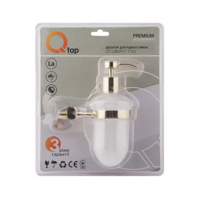 Дозатор для жидкого мыла Qtap Liberty Золото (ORO 1152) QTLIBORO1152 фото