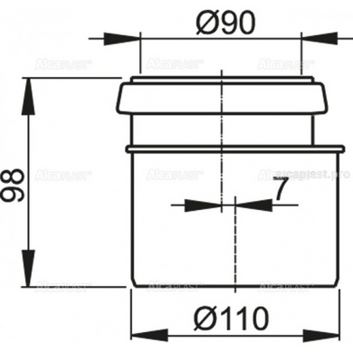 Коліно стоку AlcaPlast M907, DN90/110 (M907) M907 фото