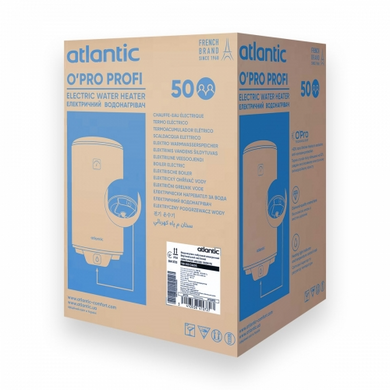 Бойлер 50 л 1500W електричний Atlantic Opro Profi VM D400S (841372) 841372 фото