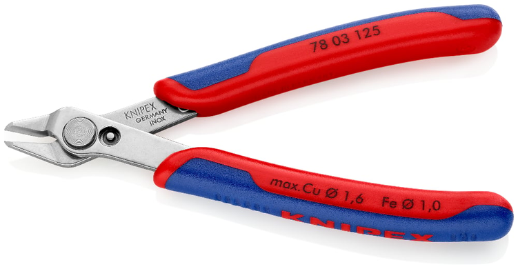 Кусачки 125 мм, &Oslash; 1 мм, KNIPEX Electronic Super Knips (78 03 125) 78 03 125 фото