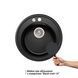 Кухонна мийка Lidz D510/200 BLM-14 Чорний (LIDZBLM14D510200) LIDZBLM14D510200 фото 3