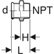 Перехідник NPT d=42, 1 1/2&rdquo; Geberit Mapress (31840) 31840 фото 3
