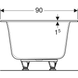 Прямоугольная акриловая ванна с ножками GEBERIT Soana Slim rim Duo, 190x90 см (554.005.01.1) 554.005.01.1 фото 5