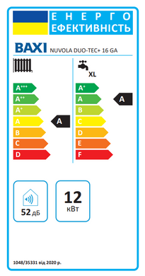 Конденсационный котел 16 кВт NUVOLA DUO-TEC+ 16 GA BAXI, 2-контурный, настенный (0035796) 0035796 фото
