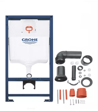 Комплект инсталляции Grohe Rapid SL 4 в 1: с кнопкой, с креплением, с унитазом Qtap Robin Ultra Quiet (38772001+QT13332381AW) 38772001+QT13332381AW фото