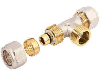 Трійник 20х20х20 General Fittings рівнопрохідний (гайка) (5E0010N202000A) 5E0010N202000A фото