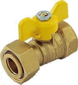 Кран Tiemme газовий з накидною гайкою 3/4 х 3/4 (2220008) 2220008 фото