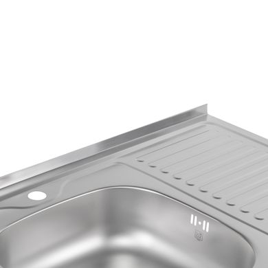 Кухонна мийка Lidz 6080-L 0,6 мм Satin (LIDZ6080L06SAT) LIDZ6080LSAT06 фото