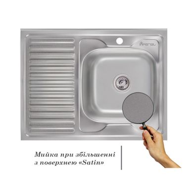 Кухонна мийка IMPERIAL 6080-R Satin 0,6 мм (IMP6080R06SAT) IMP6080R06SAT фото
