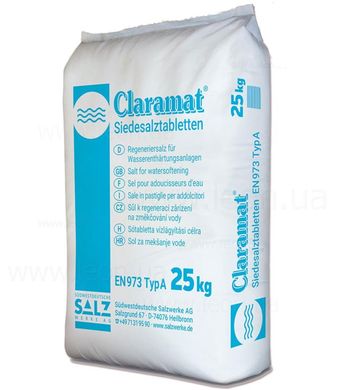 Вакуумная таблетированная соль Claramat 25 кг 00875421 фото