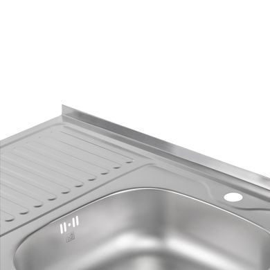 Кухонна мийка Lidz 6080-R 0,6 мм Satin (LIDZ6080R06SAT) LIDZ6080RSAT06 фото